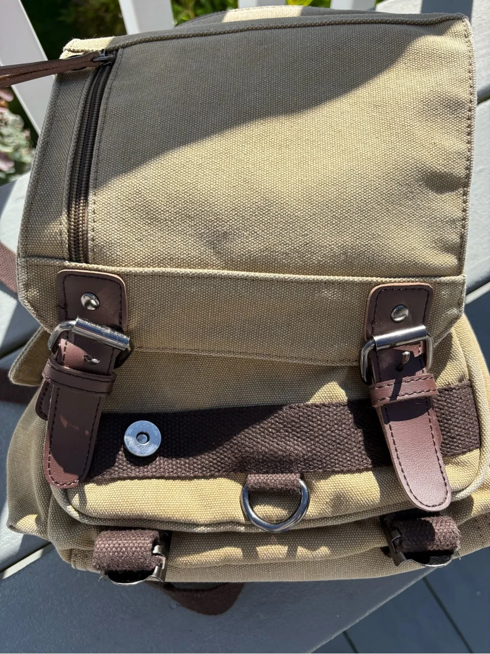 Small Vintage Travel Crossbody/Backpack-Canvas